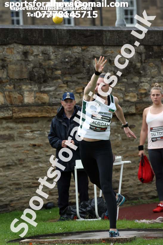 Womens heptathlon shot putt, EAP International Cominted Events, Hexham. Photo: David T. Hewitson/Sports for All Pics